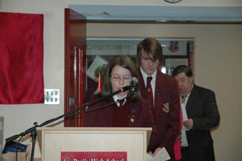 Mr Warde AH Pictured above are the Head Boy and Head Girl from the year of the opening of the library
