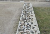 Memorial stones left by visitors